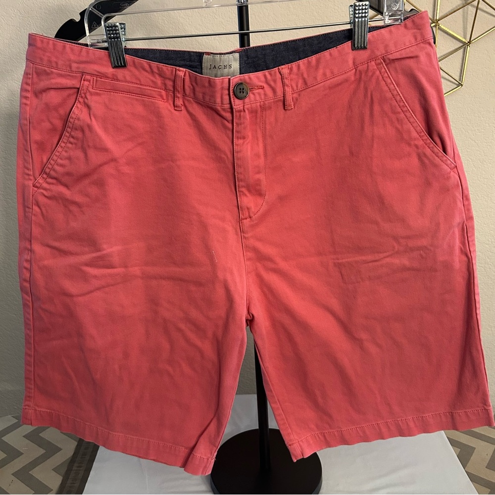 Jachs Men's Vibrant Pink Flat Front Shorts